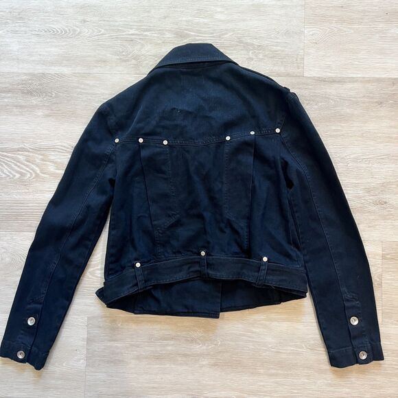 Rowan Jamie Cropped Denim Moto Jacket Women's-Size S - Picture 6 of 13